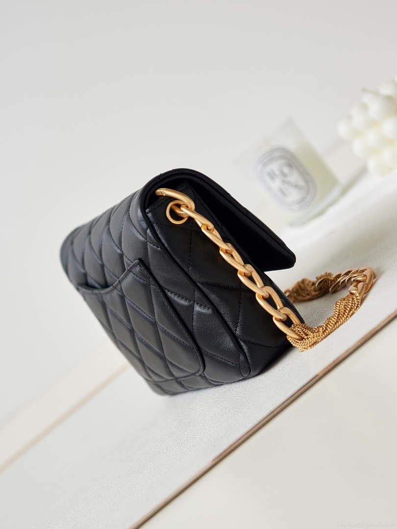 Chanel AS4231 Small Flap Bag Lambskin Black