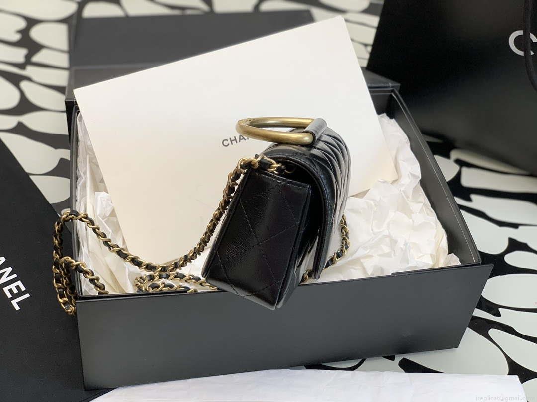 Chanel AP3484 CLUTCH WITH CHAIN Shiny Lambskin & Gold-Tone Metal