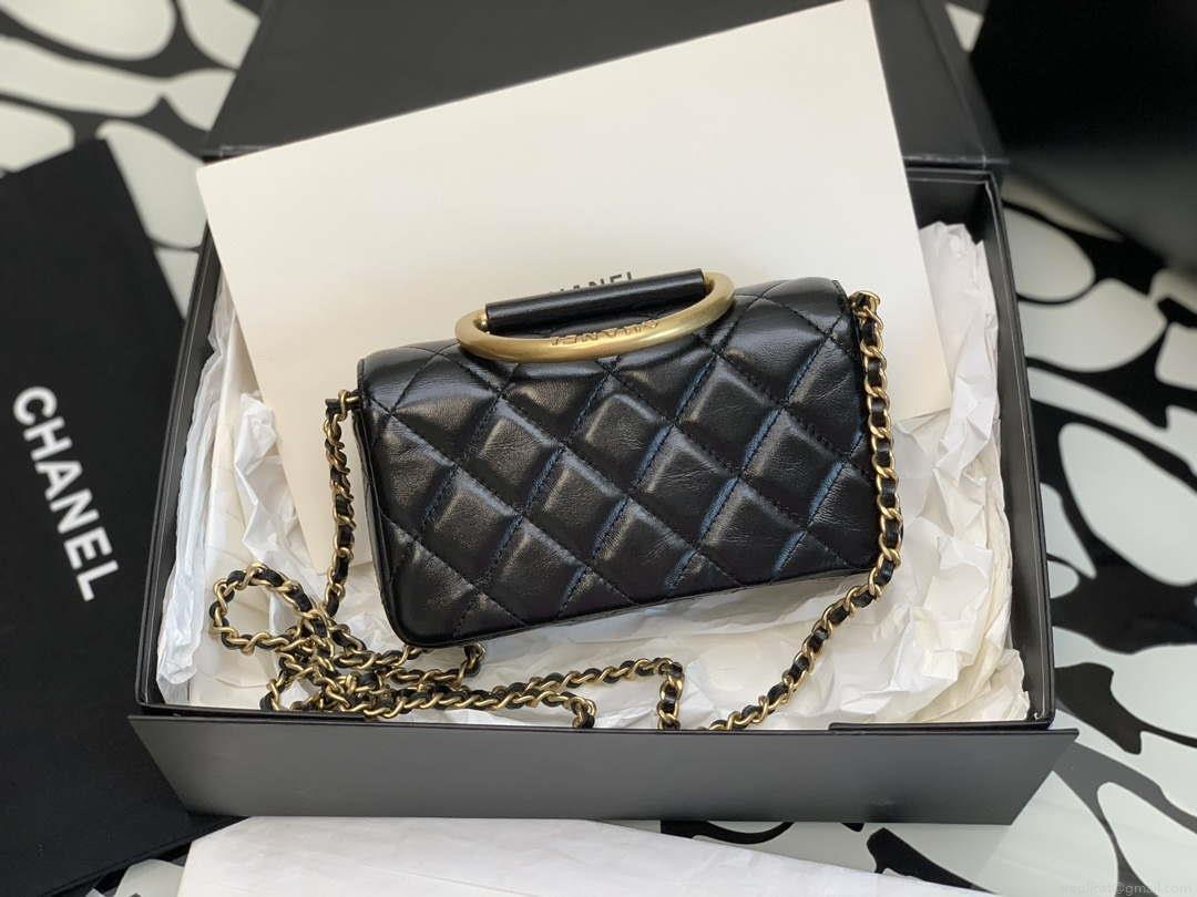 Chanel AP3484 CLUTCH WITH CHAIN Shiny Lambskin & Gold-Tone Metal