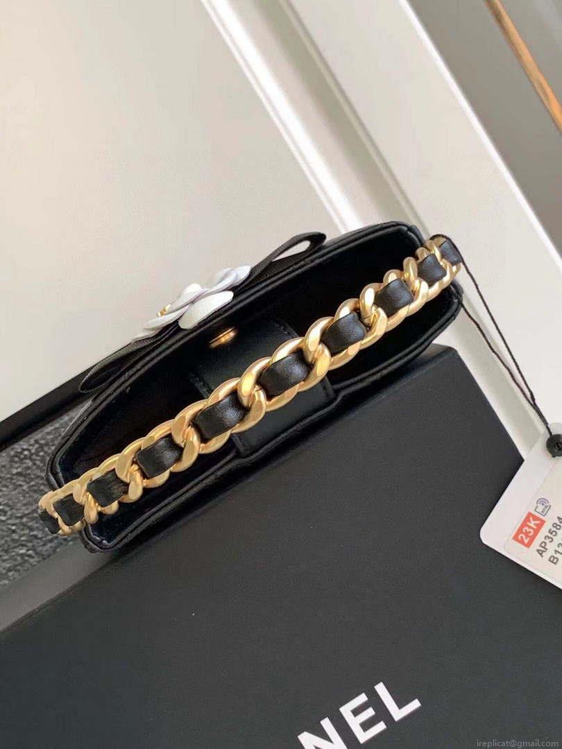 Chanel AP3584 Pouch Mixed Fibers Calfskin & Gold-Tone Metal Black