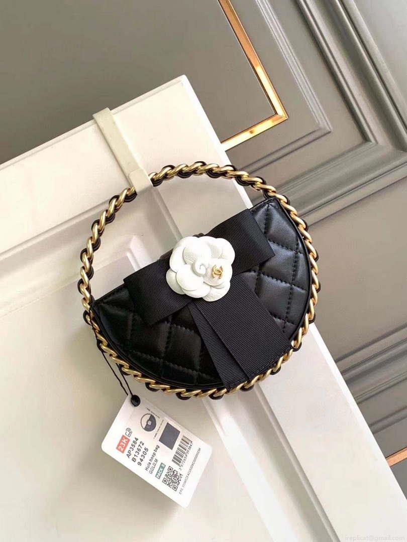 Chanel AP3584 Pouch Mixed Fibers Calfskin & Gold-Tone Metal Black