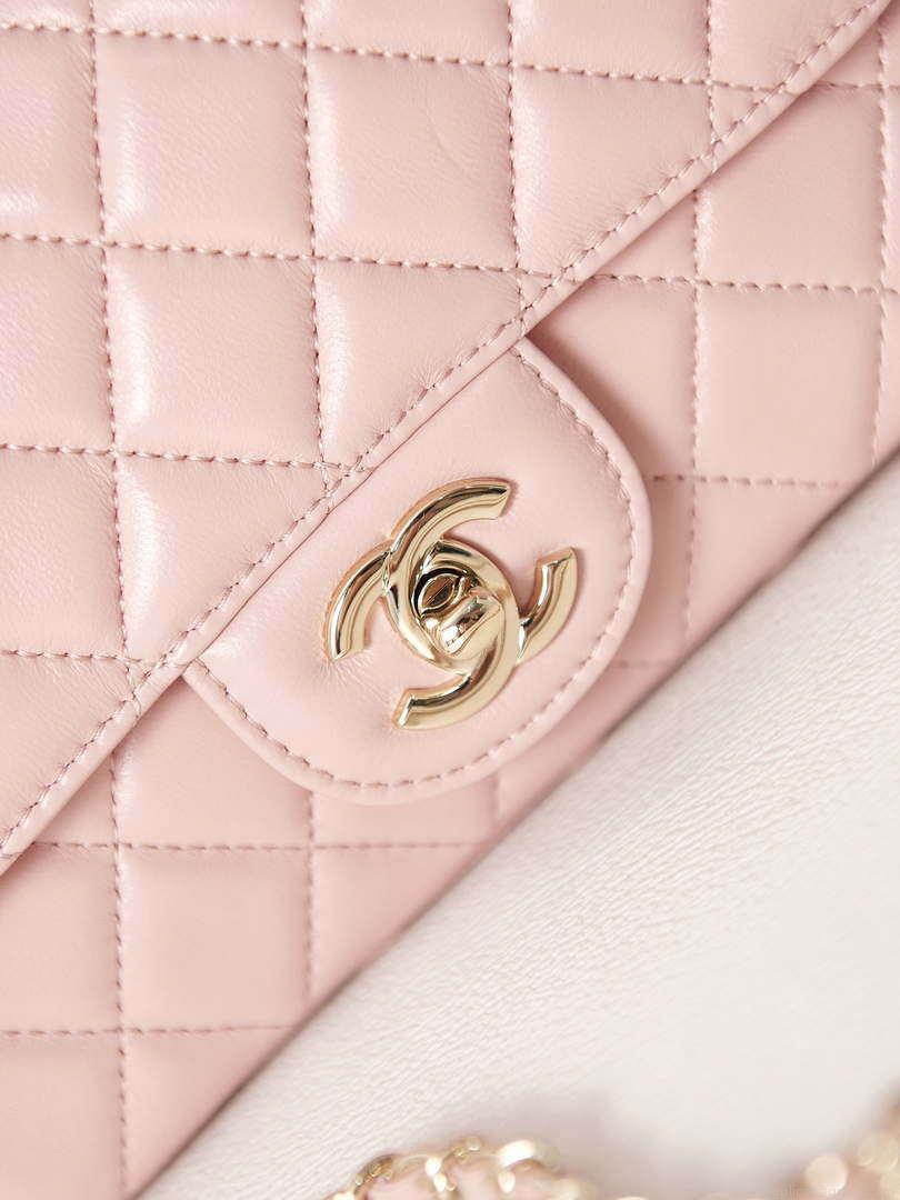 Chanel AS4141 Camellia Embossed Flap With top Handle Bag Pink