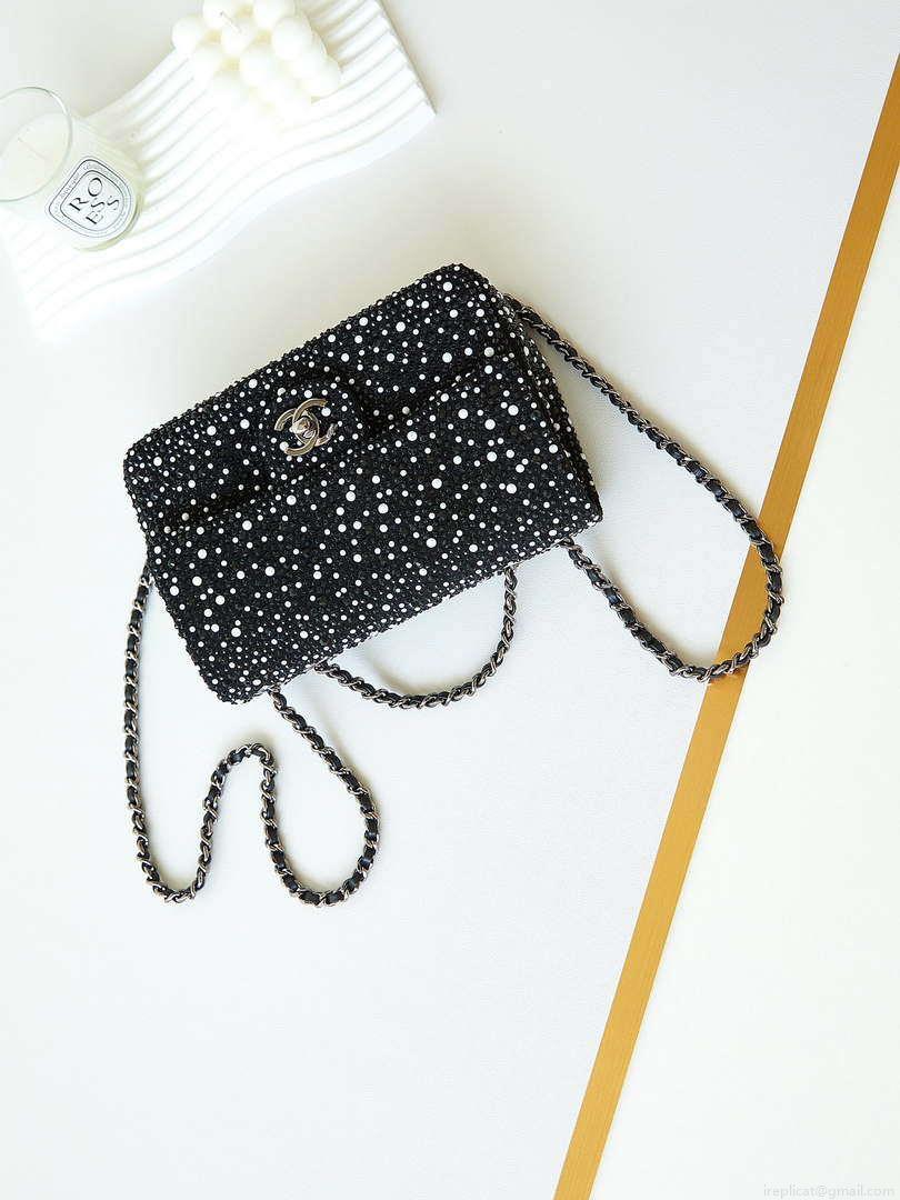 Chanel AS4268 EVENING Bag Strass Crystal Pearls & Ruthenium-Finish Metal