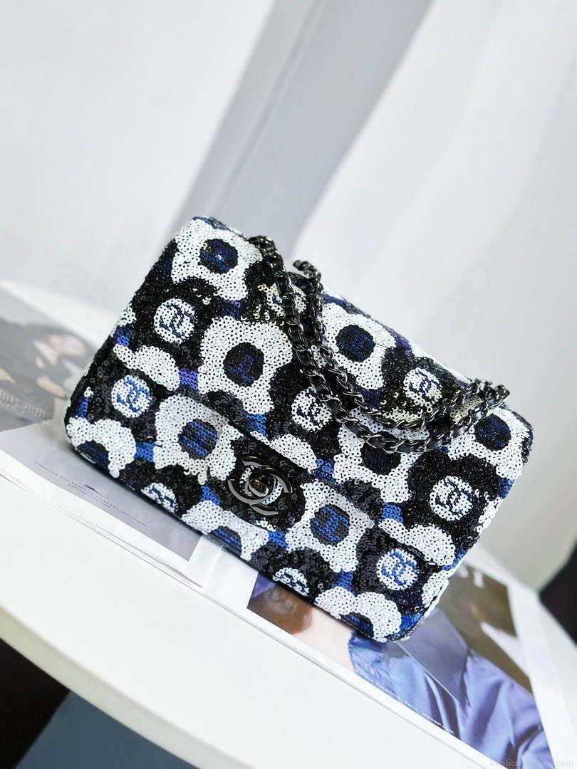 Chanel AS4419 Mini Flap Bag Sequins & Ruthenium-Finish Metal