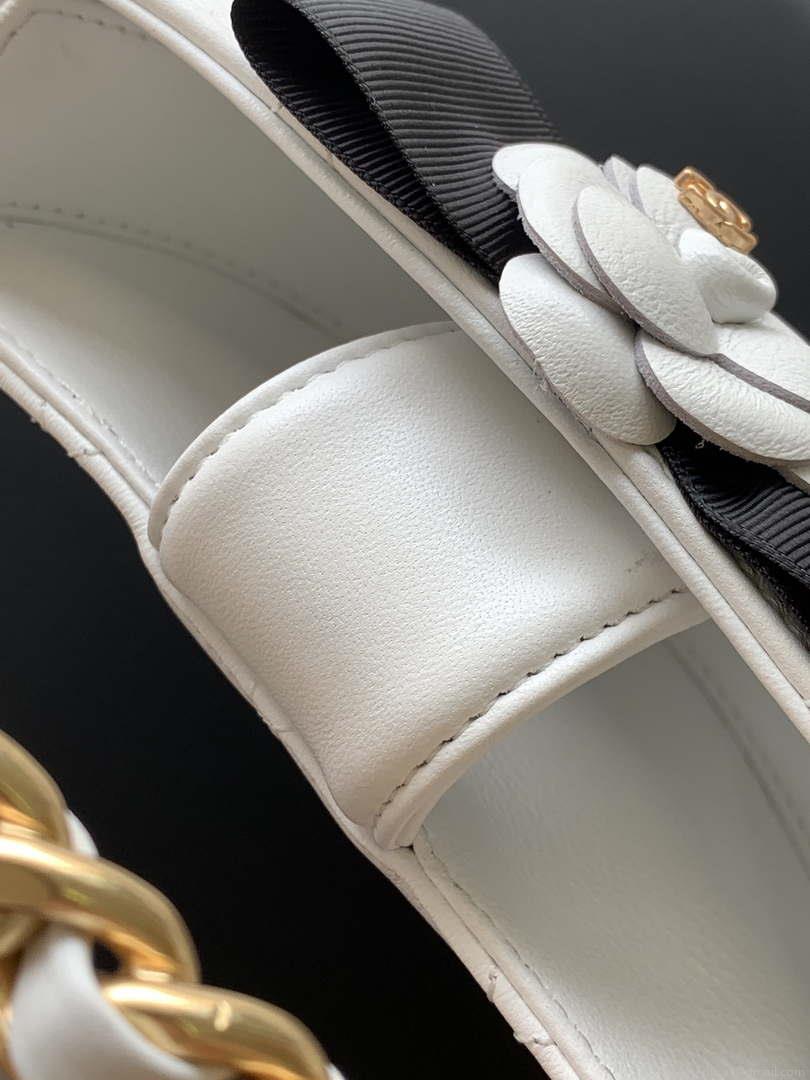 Chanel AP3584 Pouch Mixed Fibers Calfskin & Gold-Tone Metal White