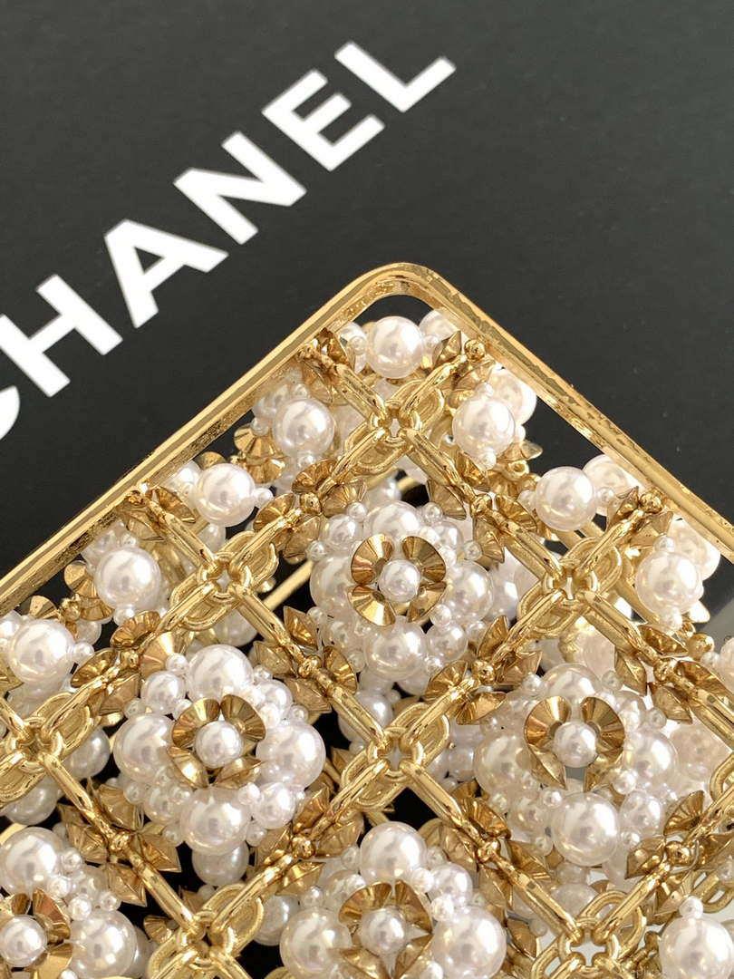 Chanel A90091 Limited Edition Pearl Metal CF Evening Flap Bag gold metal