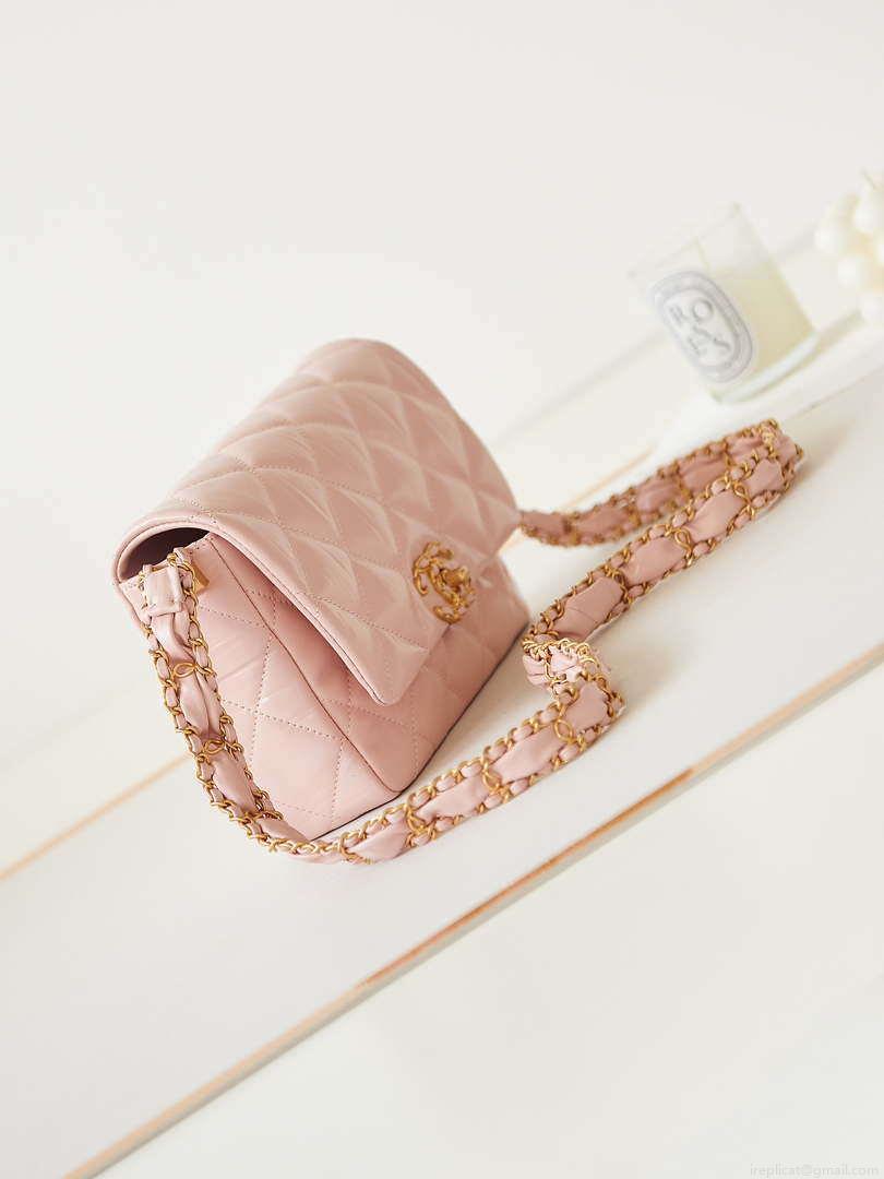 Chanel AS4423 Flap Lambskin bag Pink