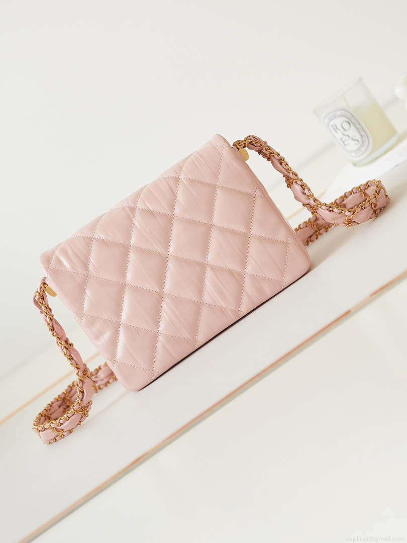 Chanel AS4423 Flap Lambskin bag Pink