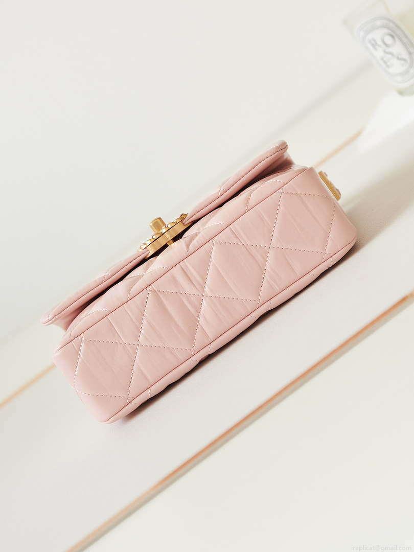 Chanel AS4423 Flap Lambskin bag Pink