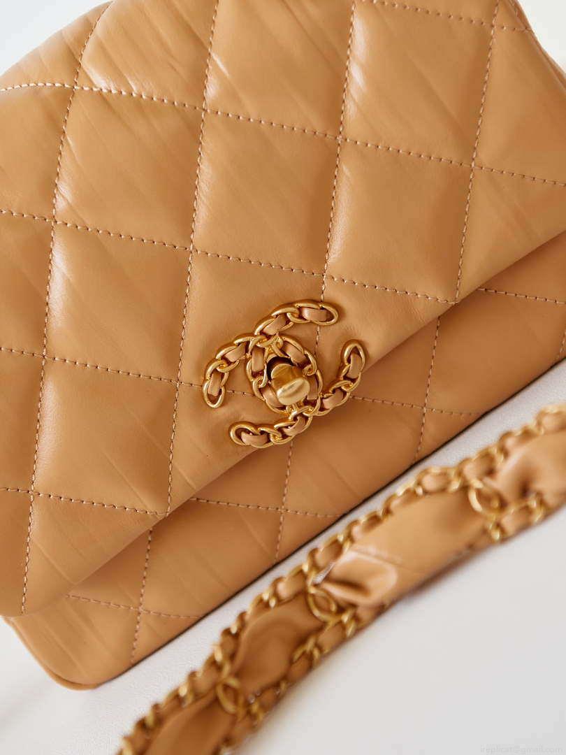 Chanel AS4423 Flap Lambskin bag Brown
