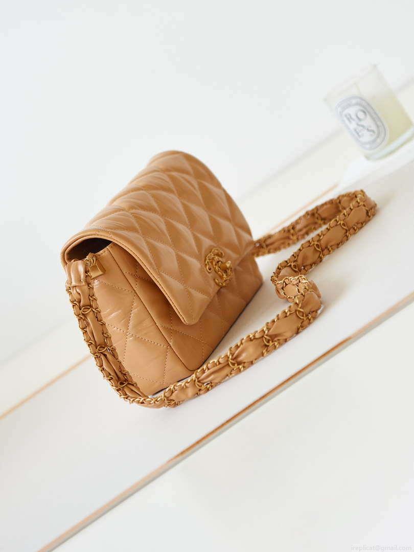 Chanel AS4423 Flap Lambskin bag Brown