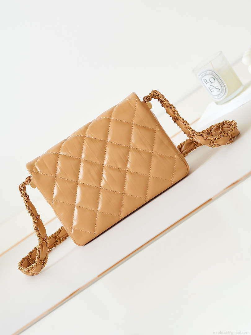 Chanel AS4423 Flap Lambskin bag Brown