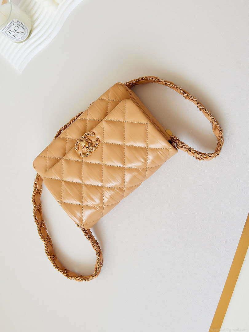 Chanel AS4423 Flap Lambskin bag Brown