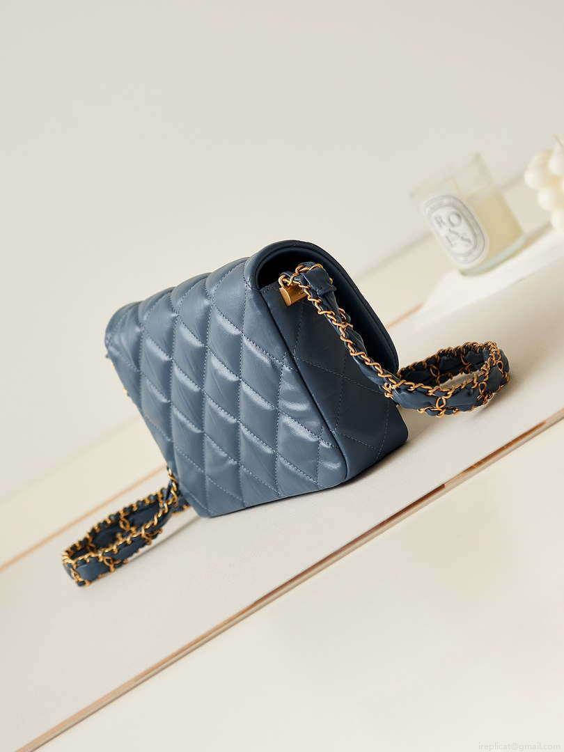 Chanel AS4423 Flap Lambskin bag Blue
