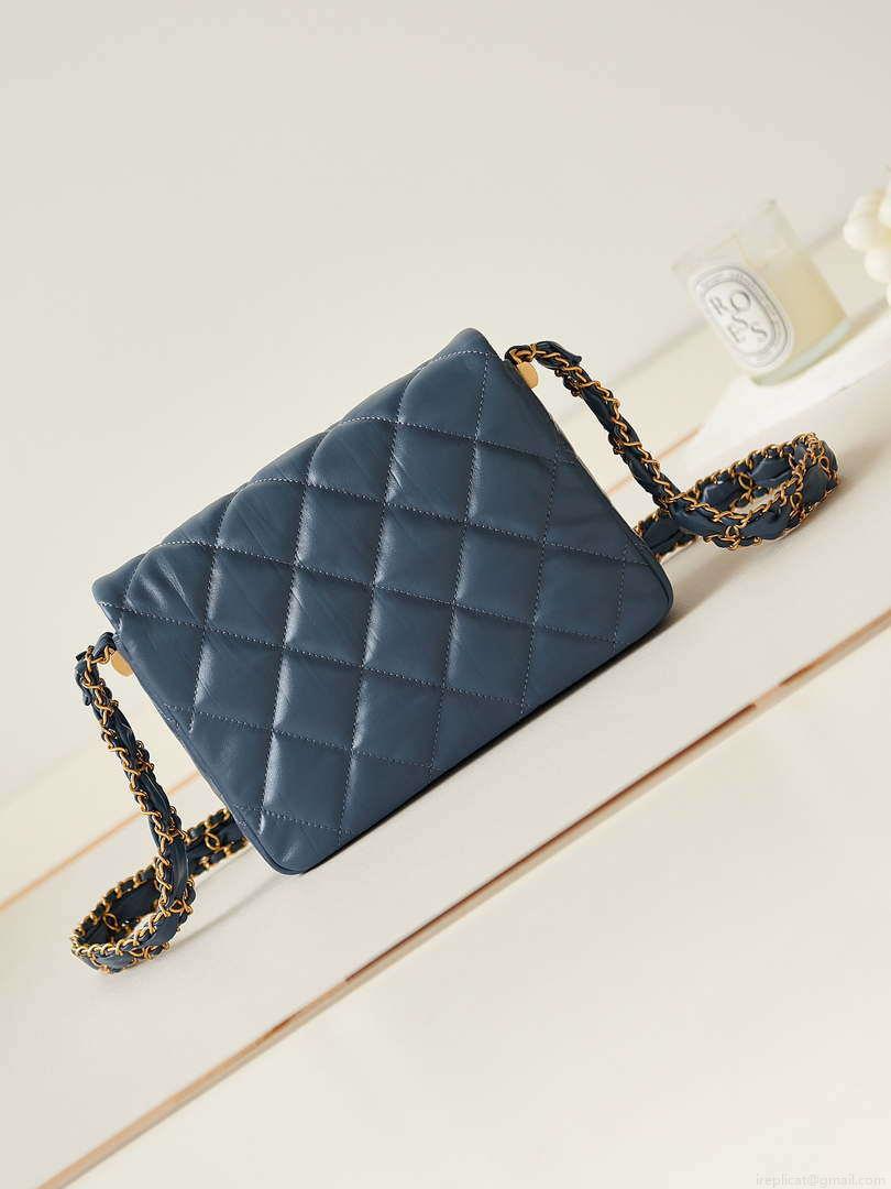 Chanel AS4423 Flap Lambskin bag Blue