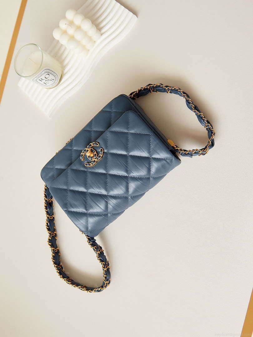 Chanel AS4423 Flap Lambskin bag Blue