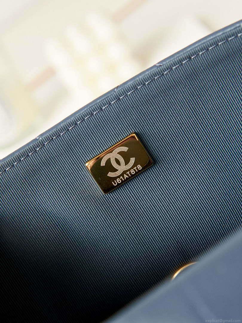 Chanel AS4423 Flap Lambskin bag Blue