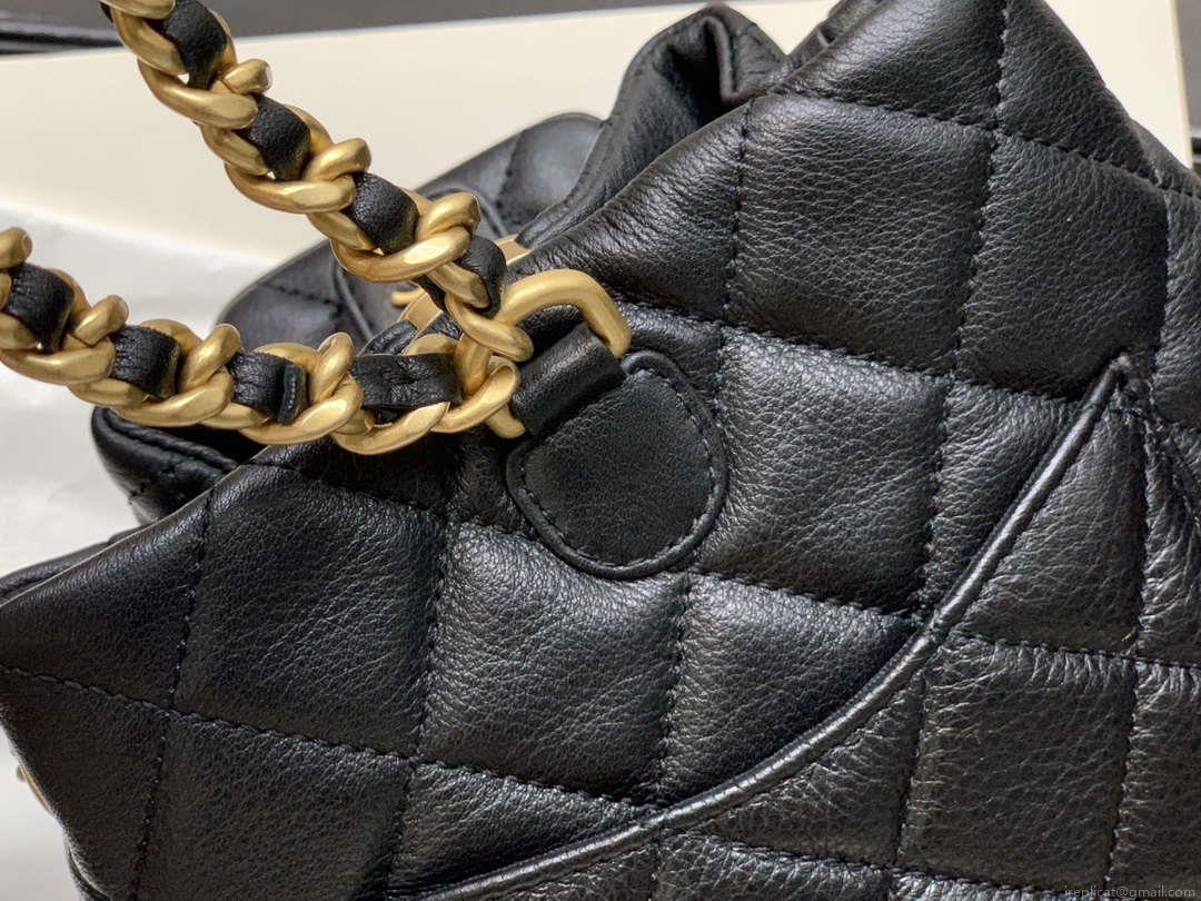 Chanel AS3947 Small Backpack Lambski & Gold-Tone Metal Black
