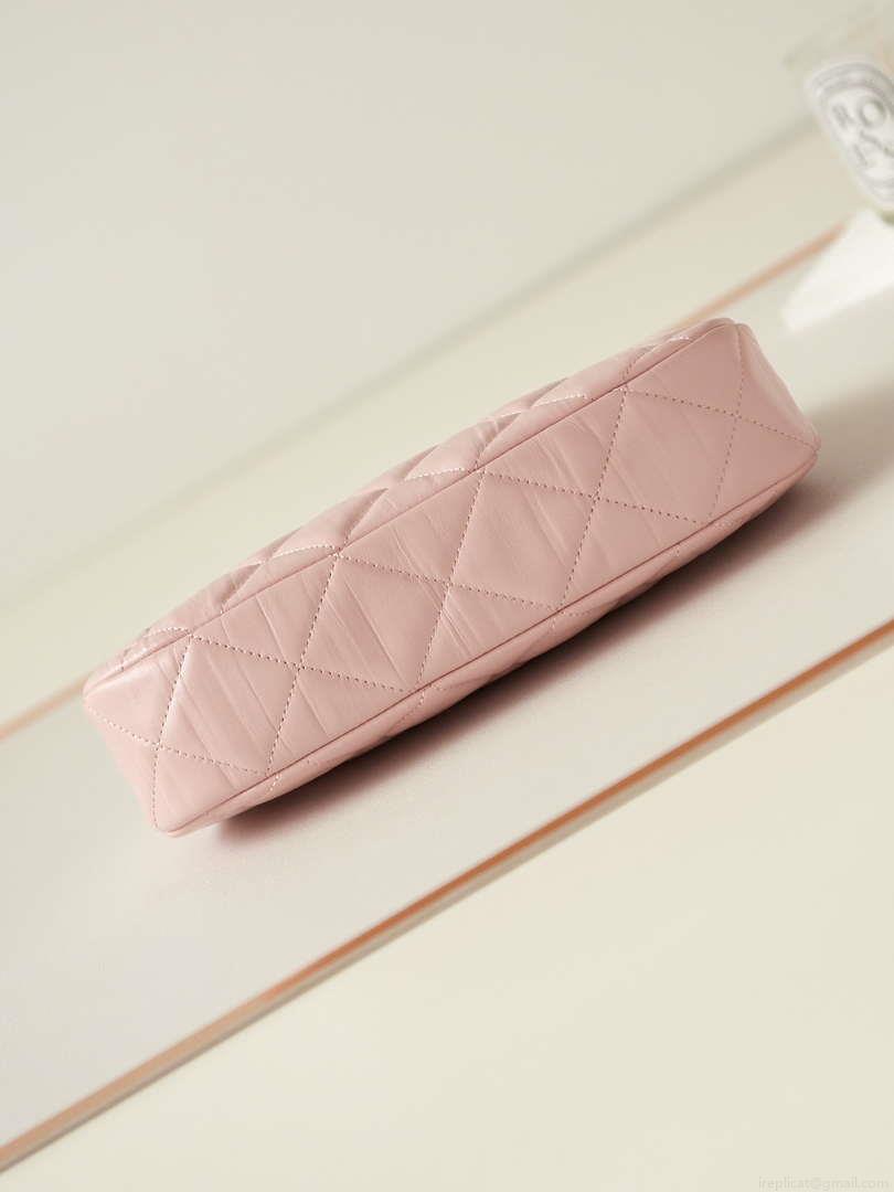 Chanel AS4422 23K Hobo Bag Lambskin Gold Metal Pink
