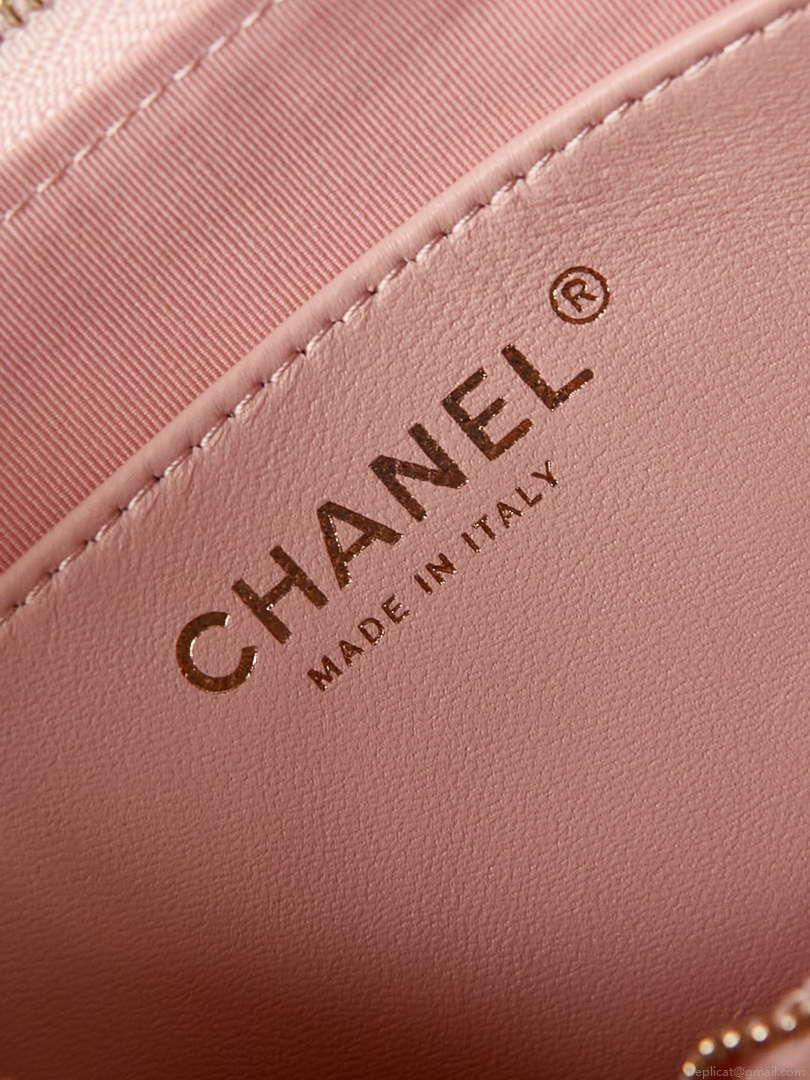 Chanel AS4422 23K Hobo Bag Lambskin Gold Metal Pink