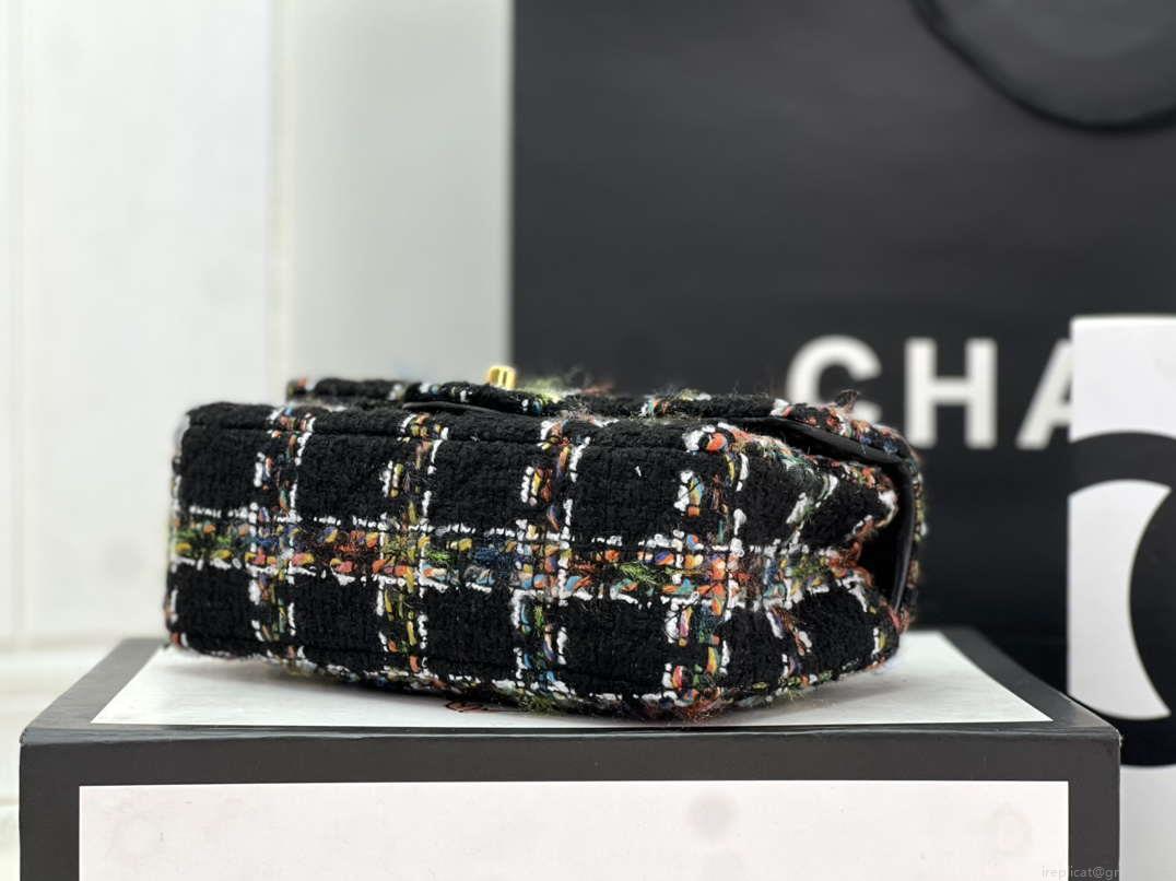 Chanel AS1116 Small Flap bag Woolen A69900 Black