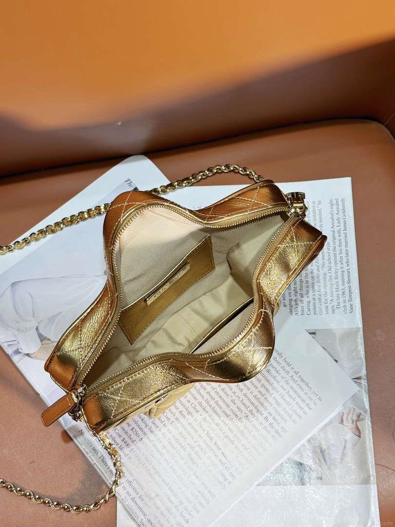 Chanel AS4579 Star Handbag metallic Lambskin gold metal Gold