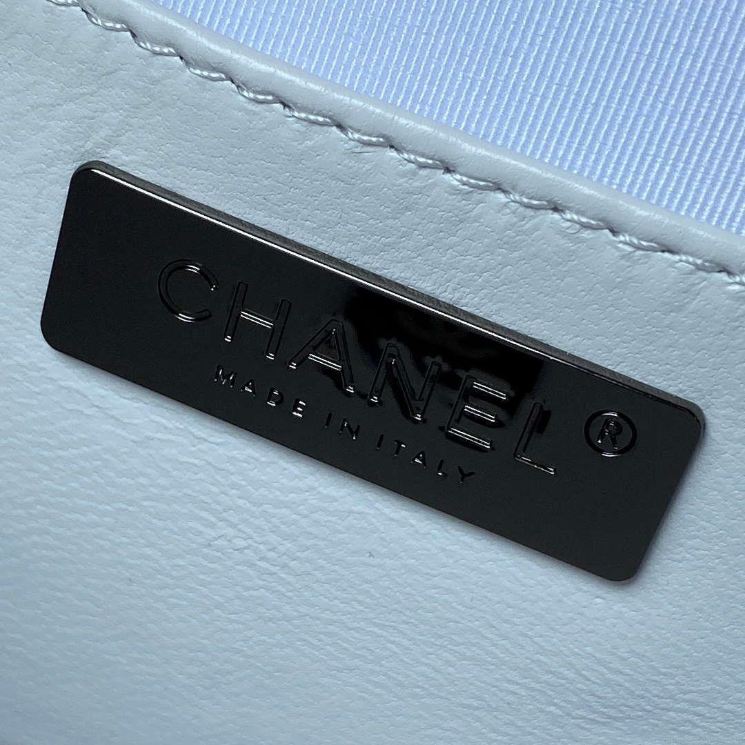 Chanel AS4579 Star Handbag metallic Lambskin Black metal White