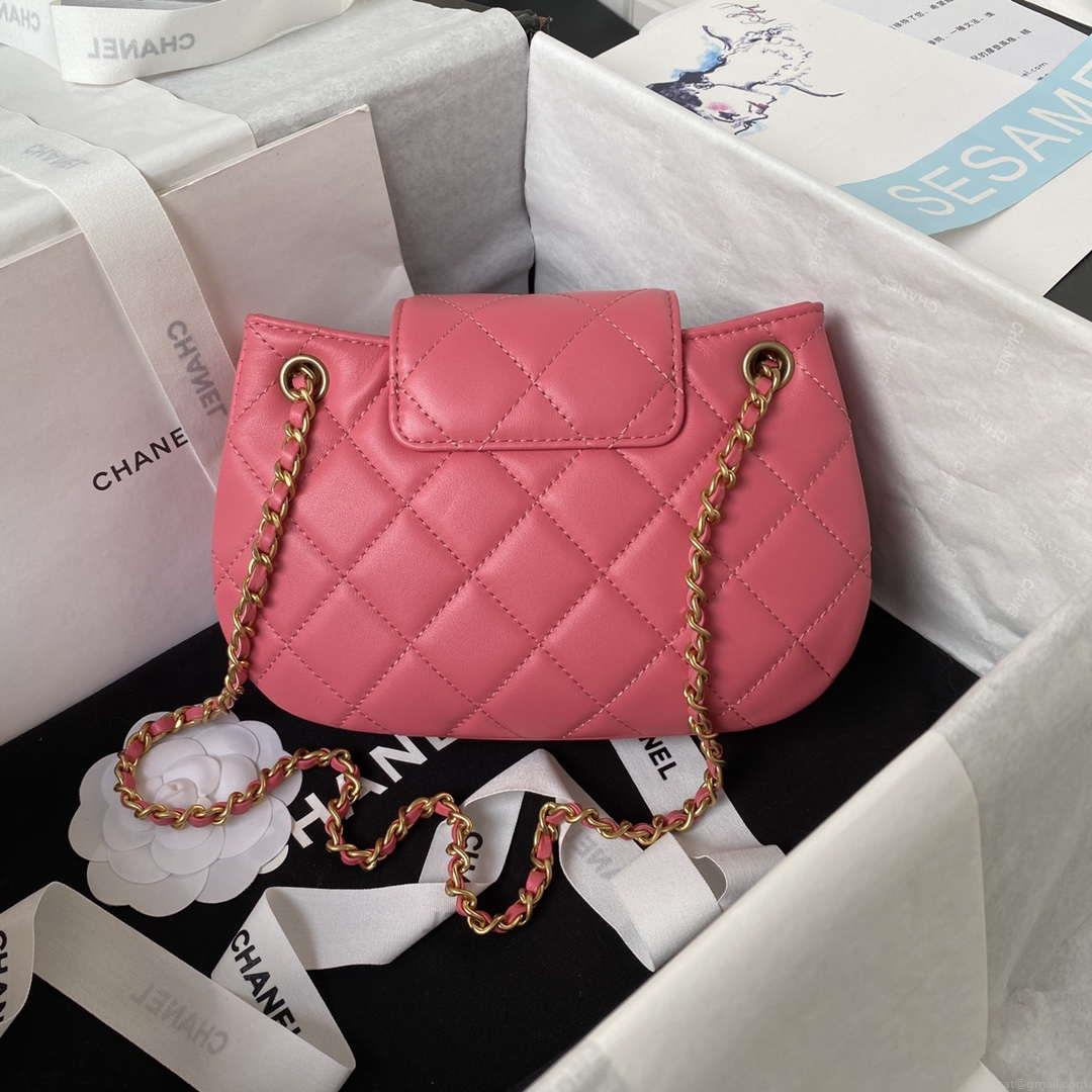 Chanel AS4609 Small Messenger bag Lambskin Red