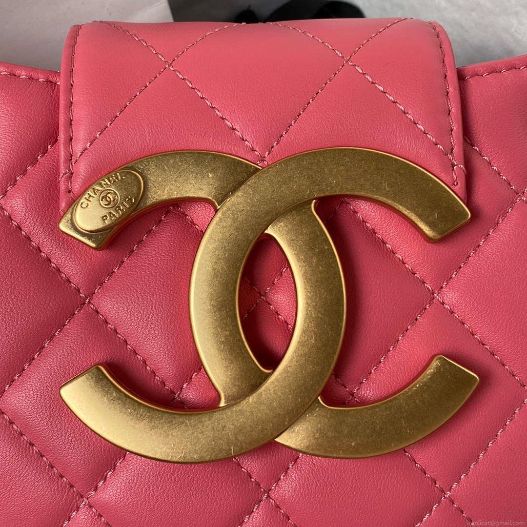 Chanel AS4609 Small Messenger bag Lambskin Red