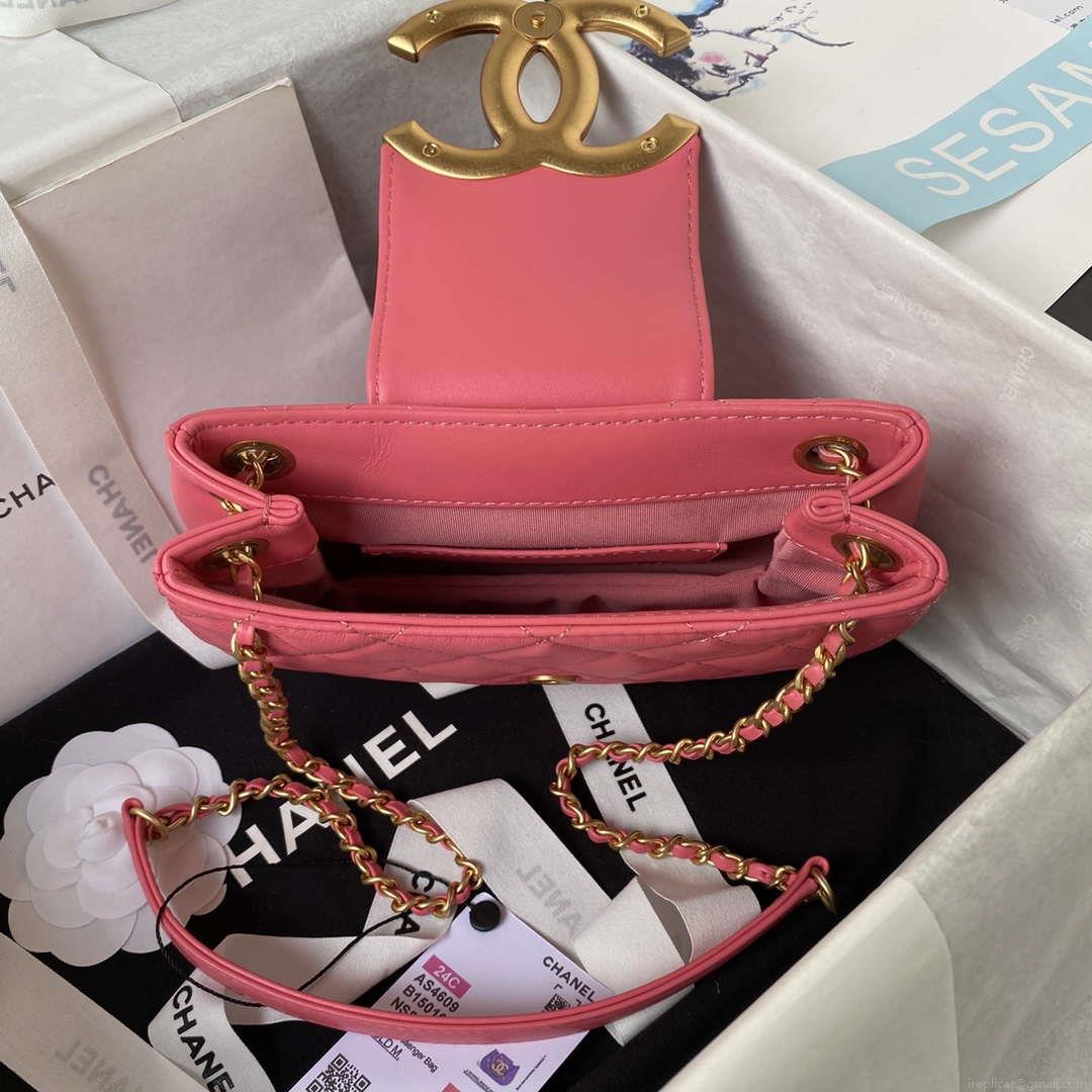 Chanel AS4609 Small Messenger bag Lambskin Red
