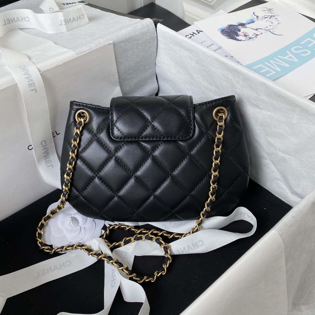 Chanel AS4609 Small Messenger bag Lambskin Black