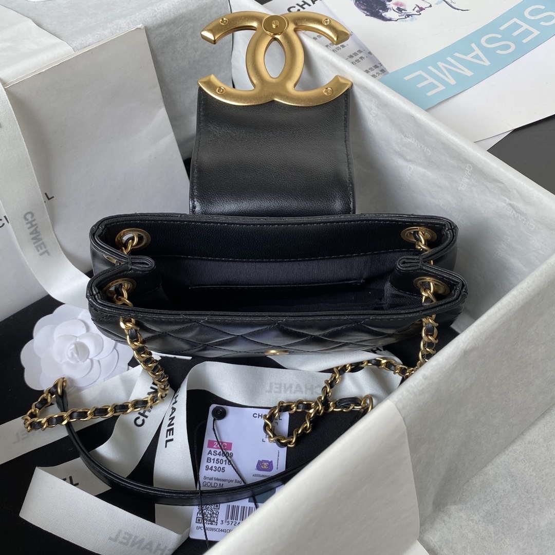 Chanel AS4609 Small Messenger bag Lambskin Black