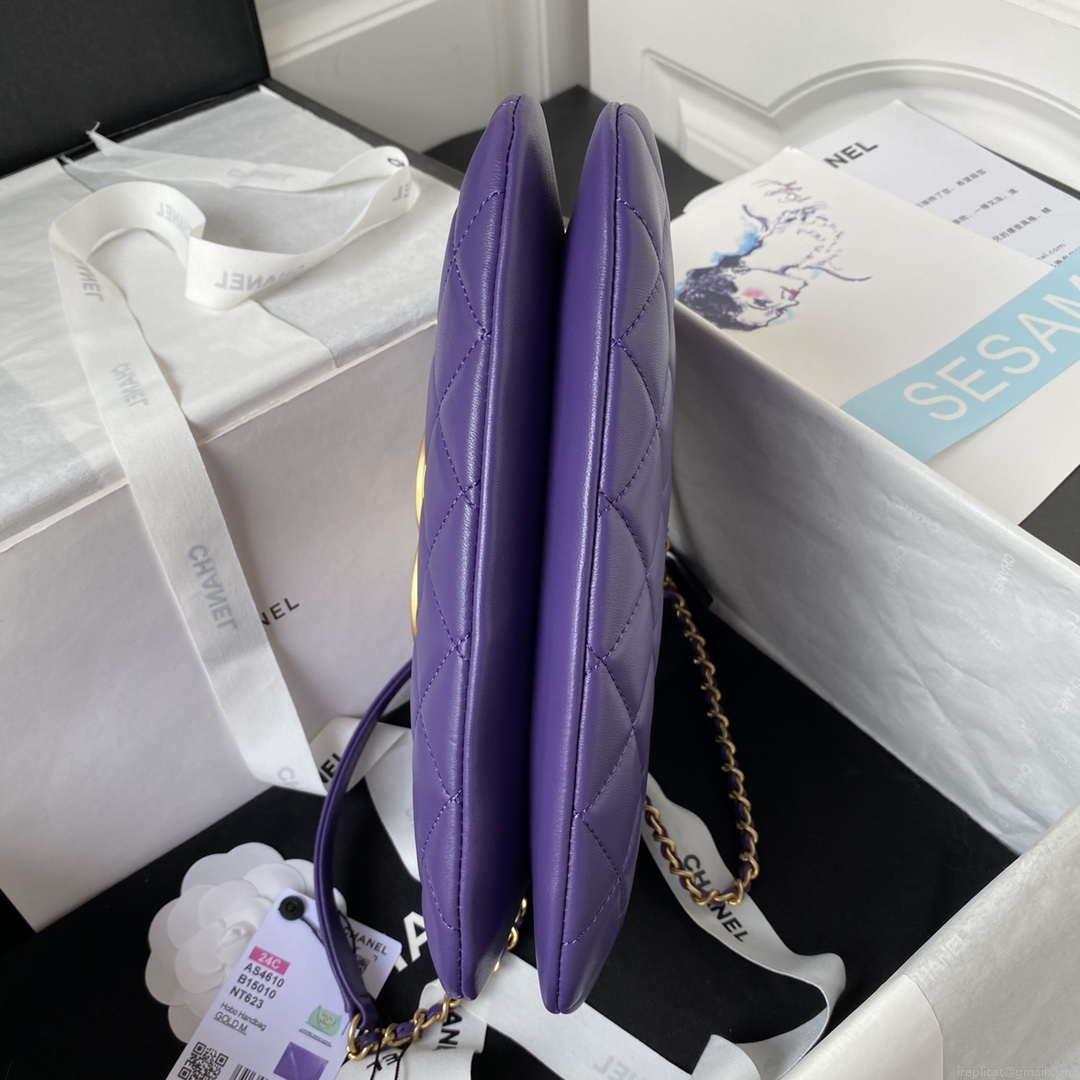 Chanel AS4610 Messenger bag Lambskin Purple