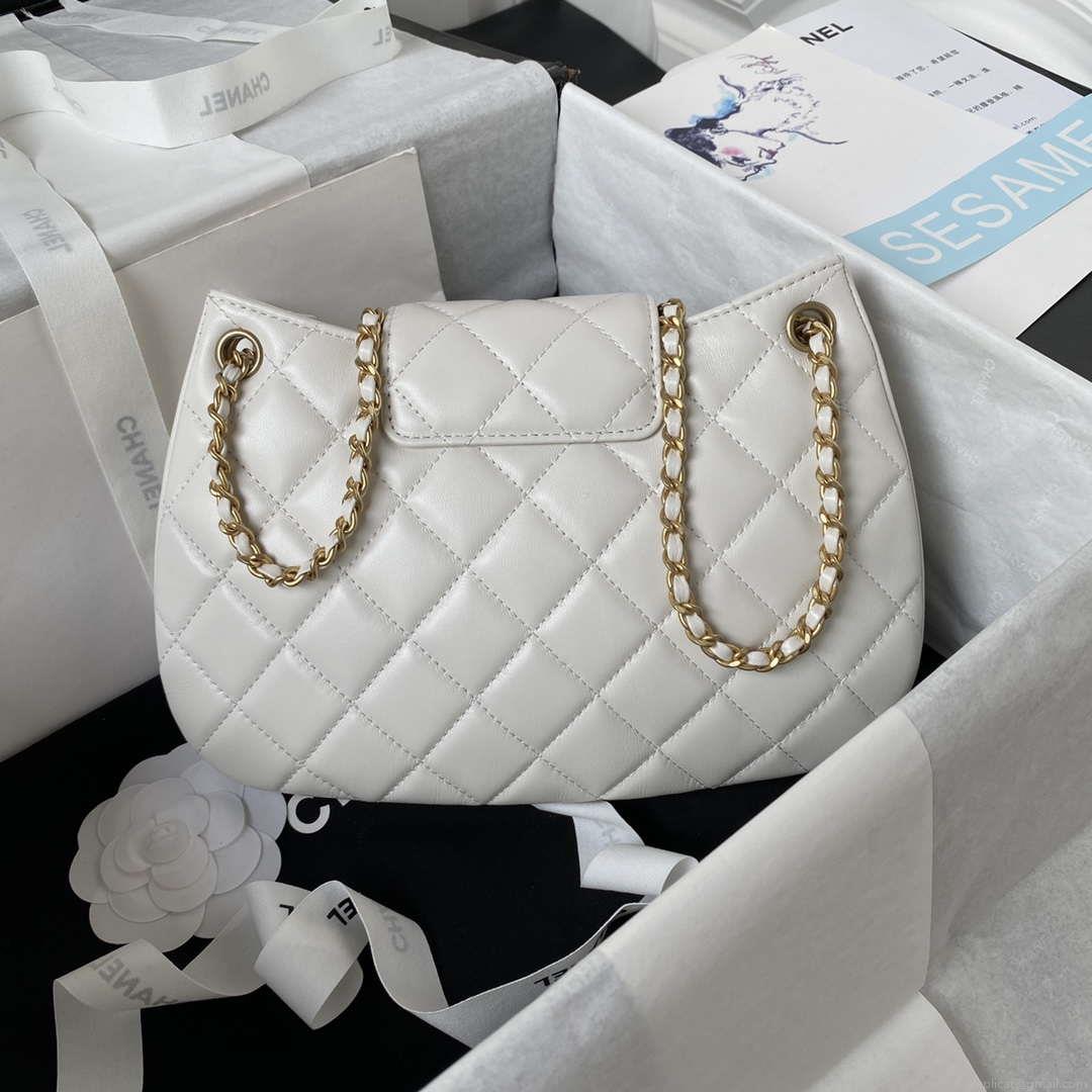 Chanel AS4610 Messenger bag Lambskin White