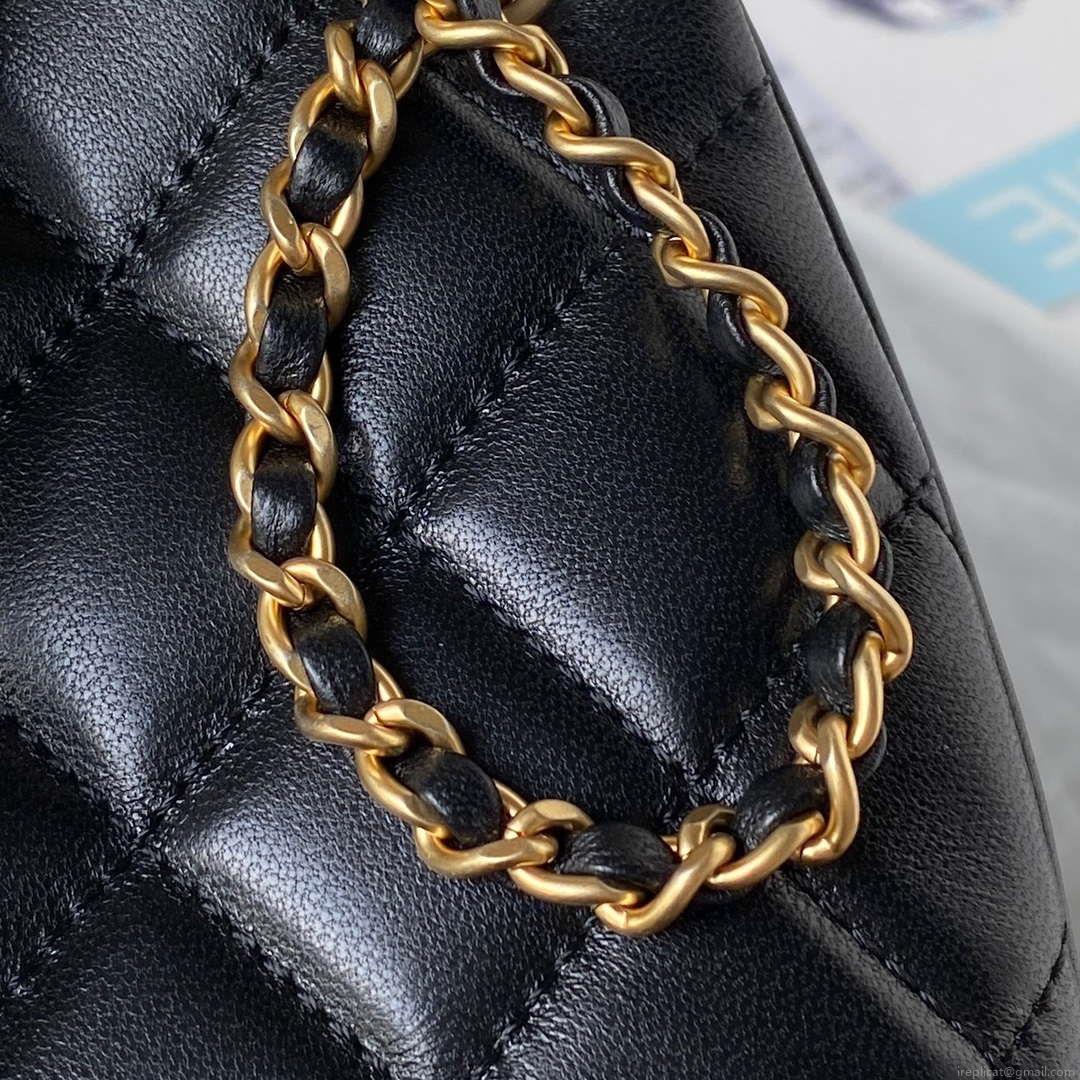 Chanel AS4610 Messenger bag Lambskin Black