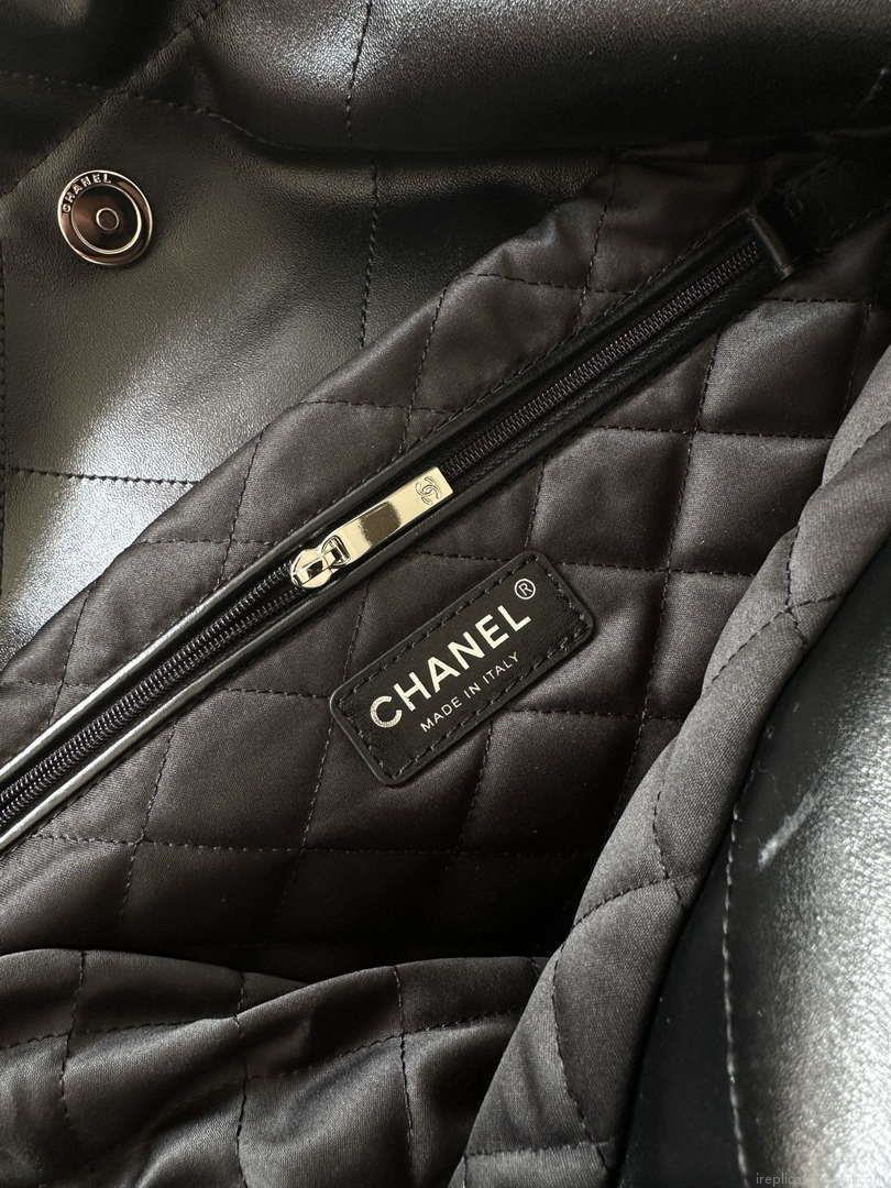 Chanel 22 AS3260 Small Handbag Shiny Calfskin Black Symphony Hardware