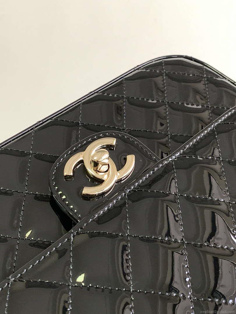 Chanel AS4649 BACKPACK & Star Coin Purse Metallic Calfskin & Gold-Tone Metal Black