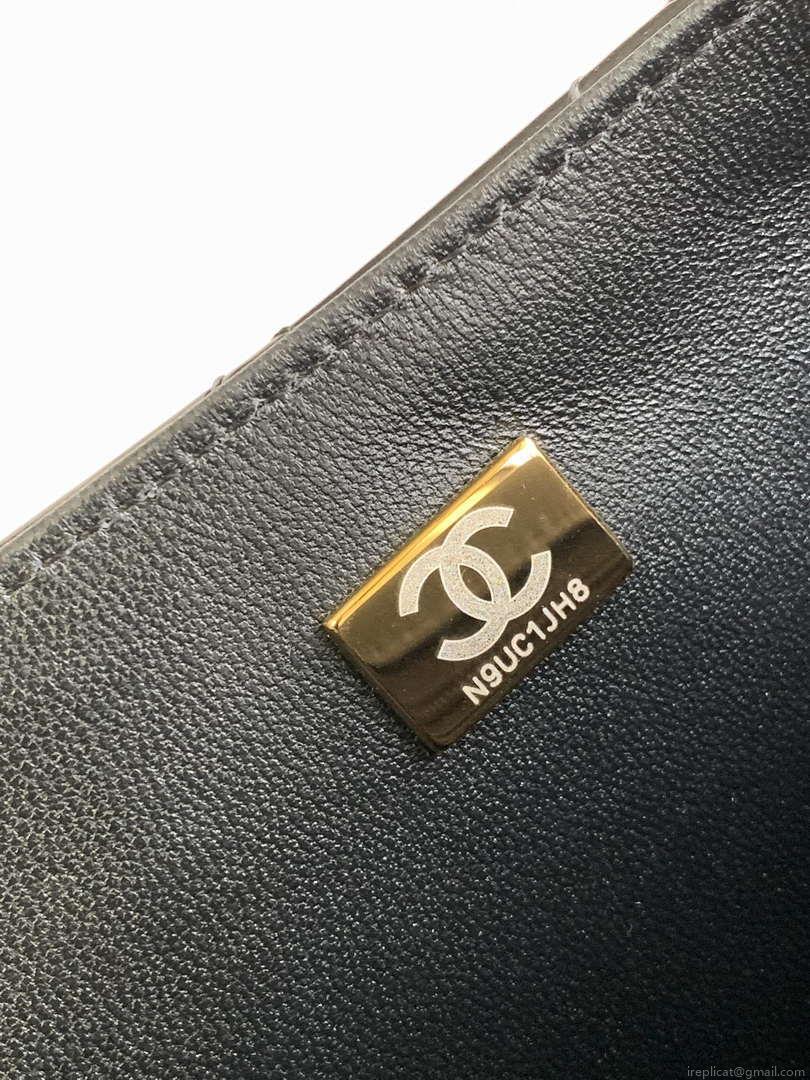 Chanel AS4649 BACKPACK & Star Coin Purse Metallic Calfskin & Gold-Tone Metal Black