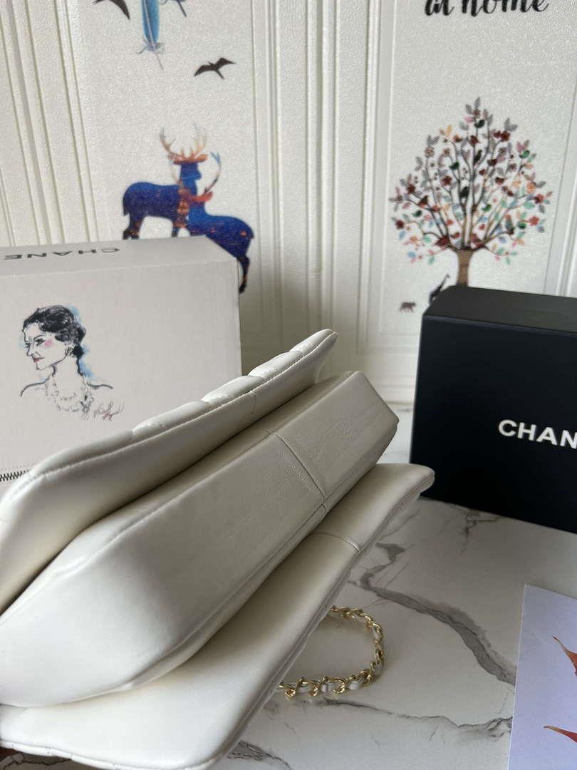 Chanel Trendy 24C Flap Bag With Top Handle Lambskin bag A92236 White Multicolor Logo