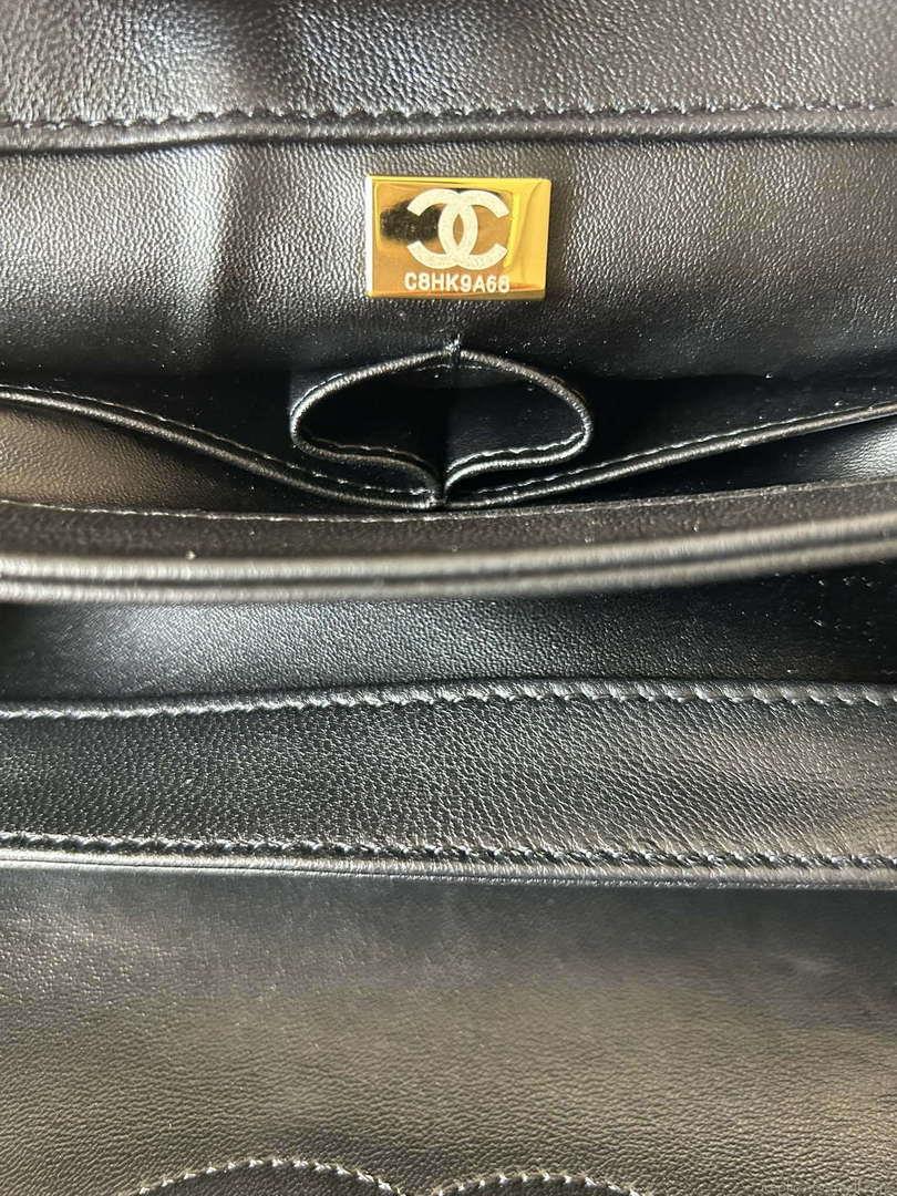 Chanel Trendy 24C Flap Bag With Top Handle Lambskin bag A92236 Black Multicolor Logo