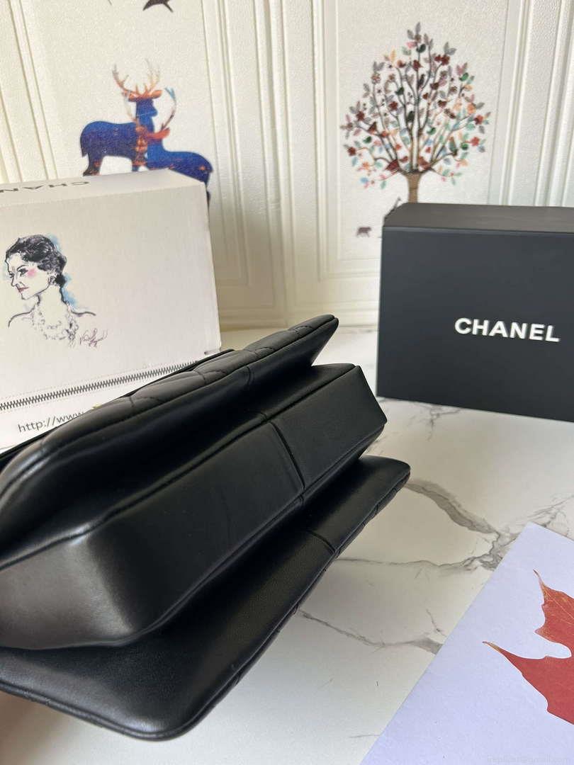 Chanel Trendy 24C Flap Bag With Top Handle Lambskin bag A92236 Black Multicolor Logo