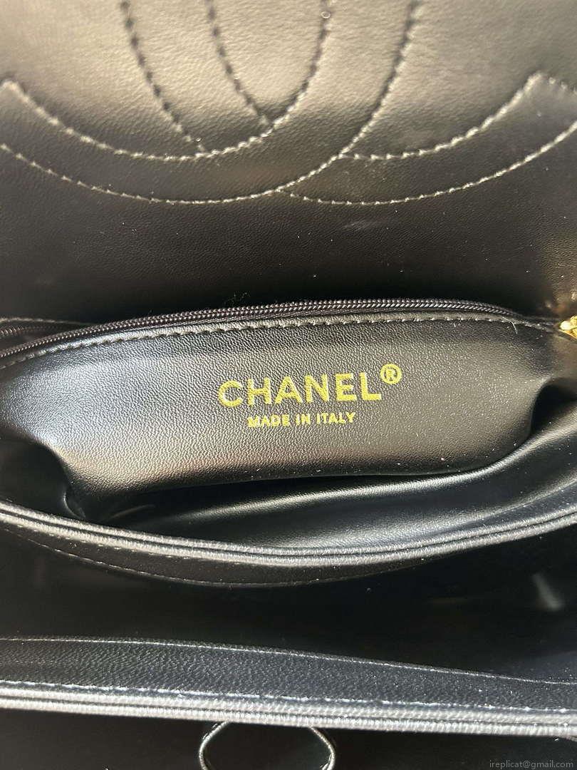 Chanel Trendy 24C Flap Bag With Top Handle Lambskin bag A92236 Black Multicolor Logo
