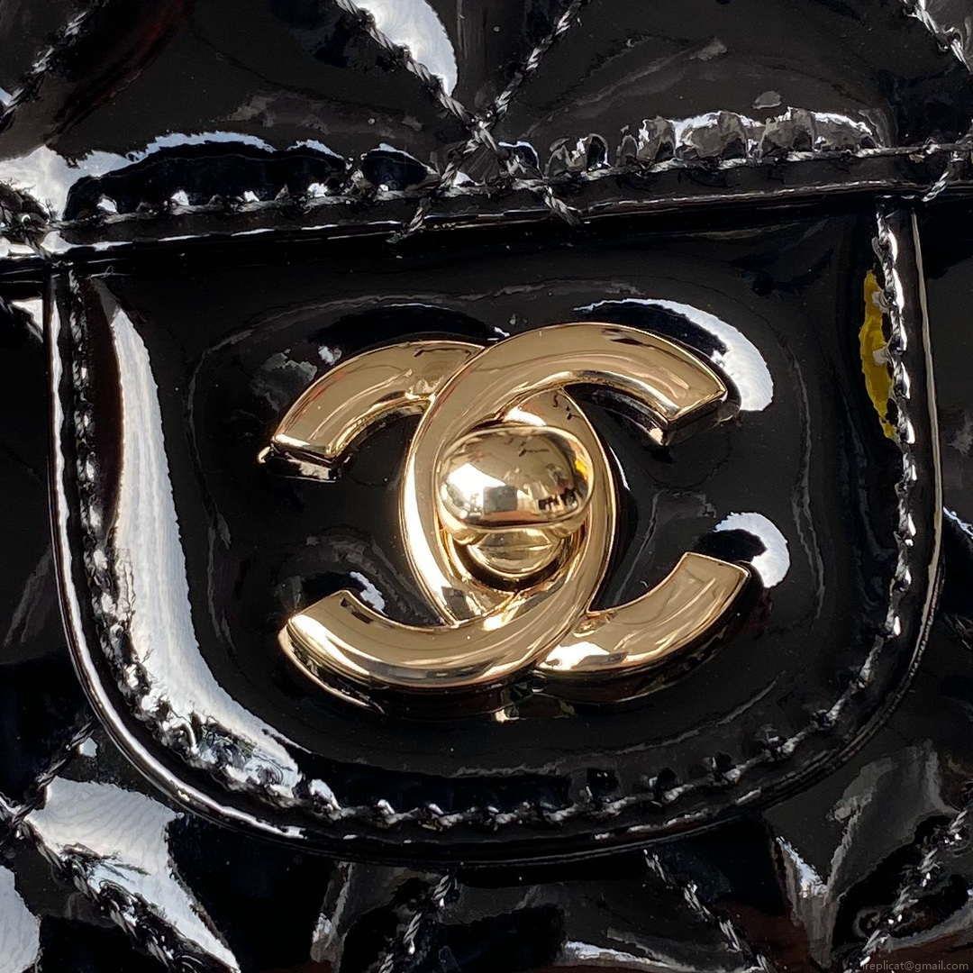 Chanel AS4647 Mini Flap Bag & STAR COIN PURSE Metallic Calfskin & Gold-Tone Metal Black