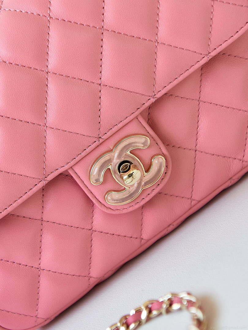 Chanel AS3783 Small Flap Bag 23P Lambskin Gold-Tone Metal 18.5 cm Pink
