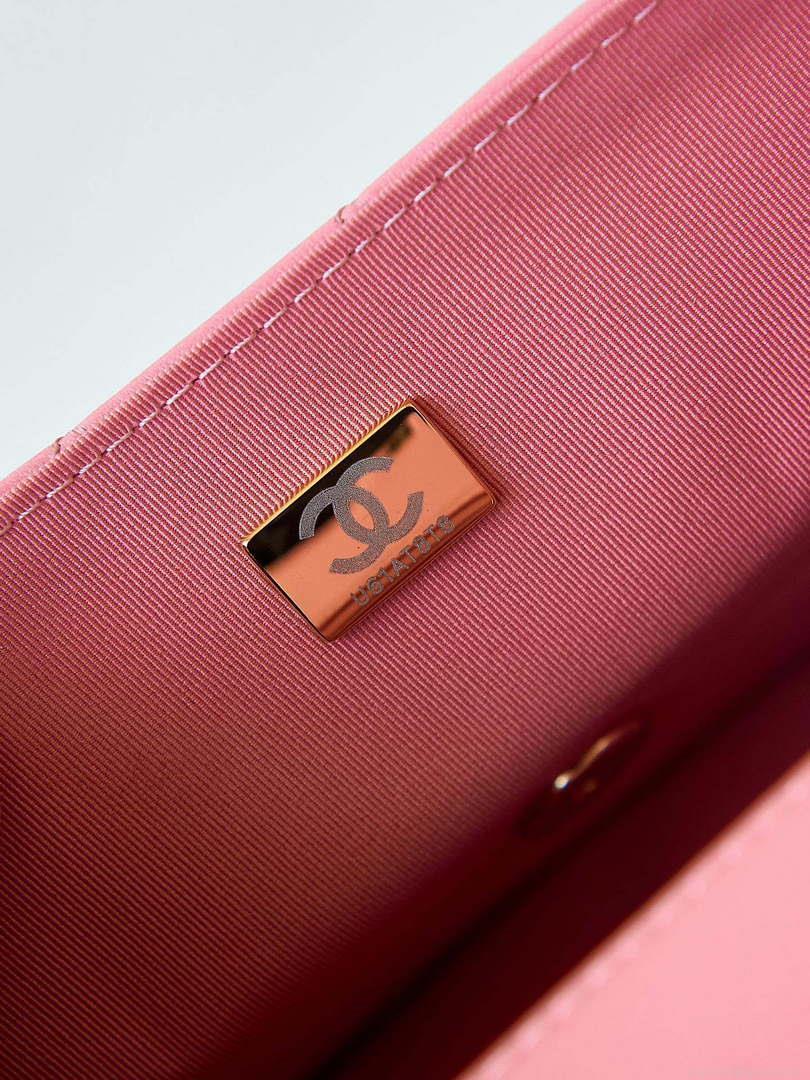 Chanel AS3783 Small Flap Bag 23P Lambskin Gold-Tone Metal 18.5 cm Pink
