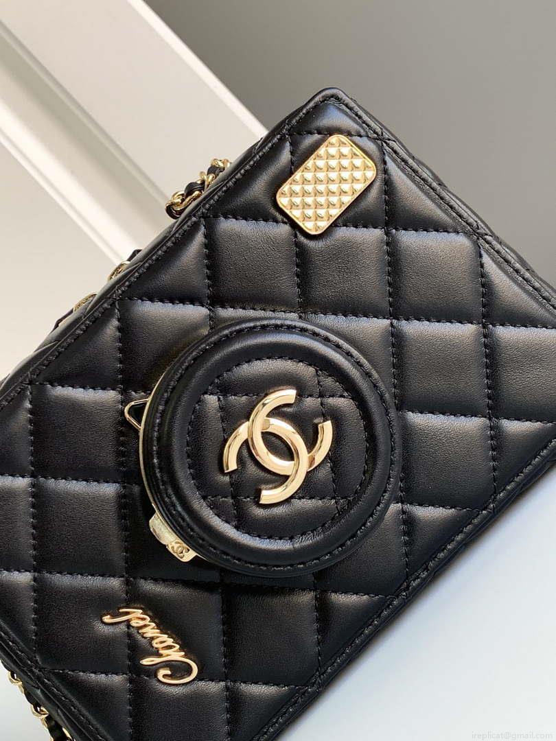 Chanel AS4817 Camera Case Black Lambskin Bag