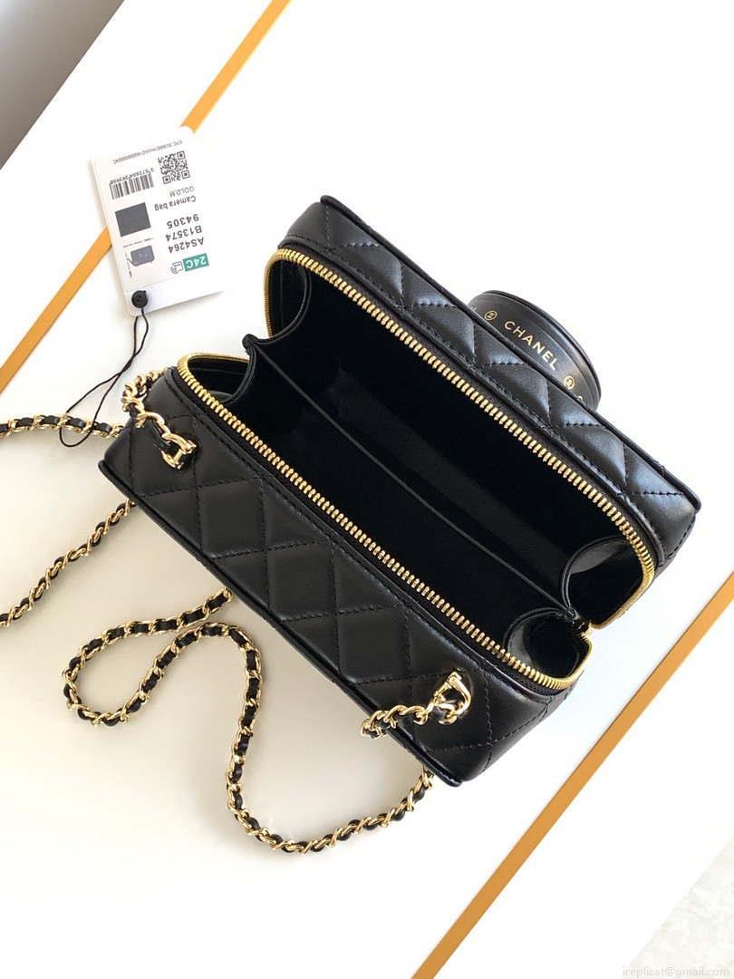 Chanel AS4817 Camera Case Black Lambskin Bag