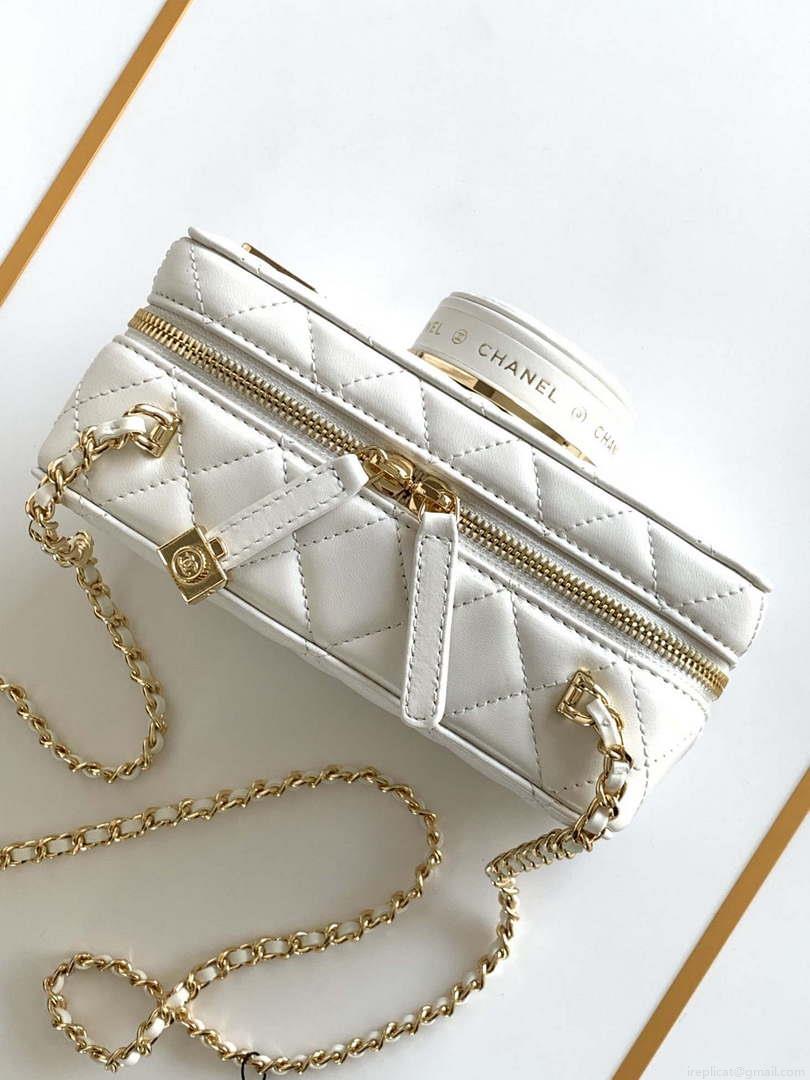 Chanel AS4817 Camera Case White Lambskin Bag