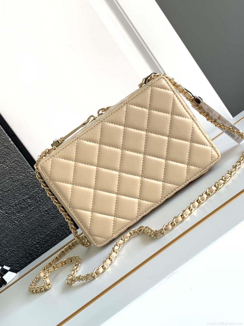 Chanel AS4817 Camera Case Apricot Lambskin Bag
