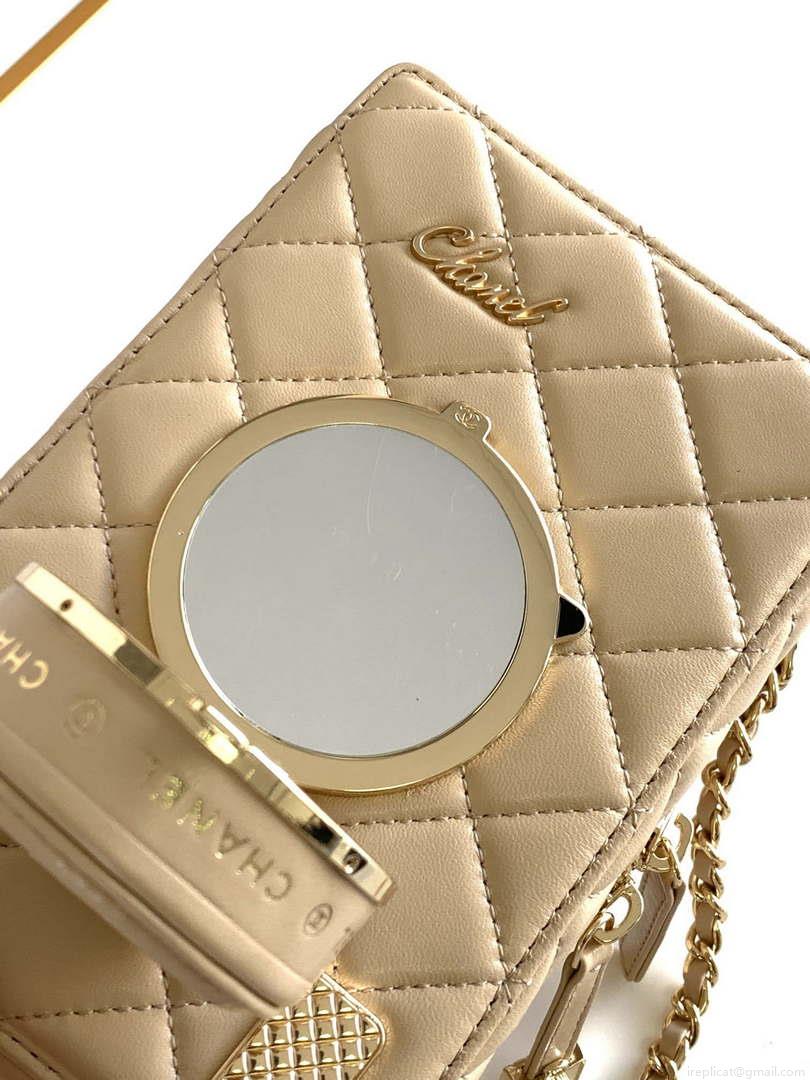 Chanel AS4817 Camera Case Apricot Lambskin Bag